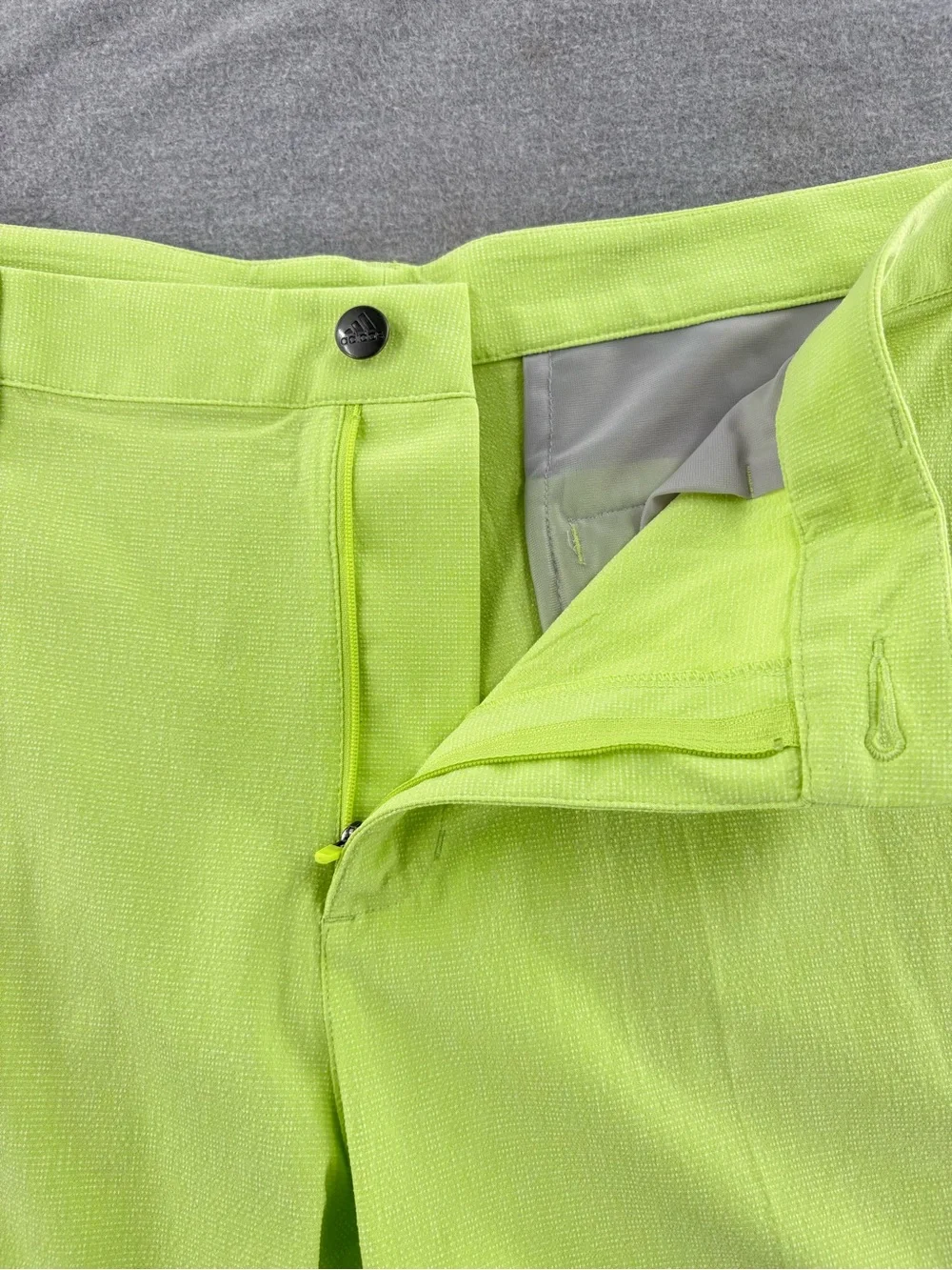 adidas Men's Neon Lime Flat Front Performance Shorts